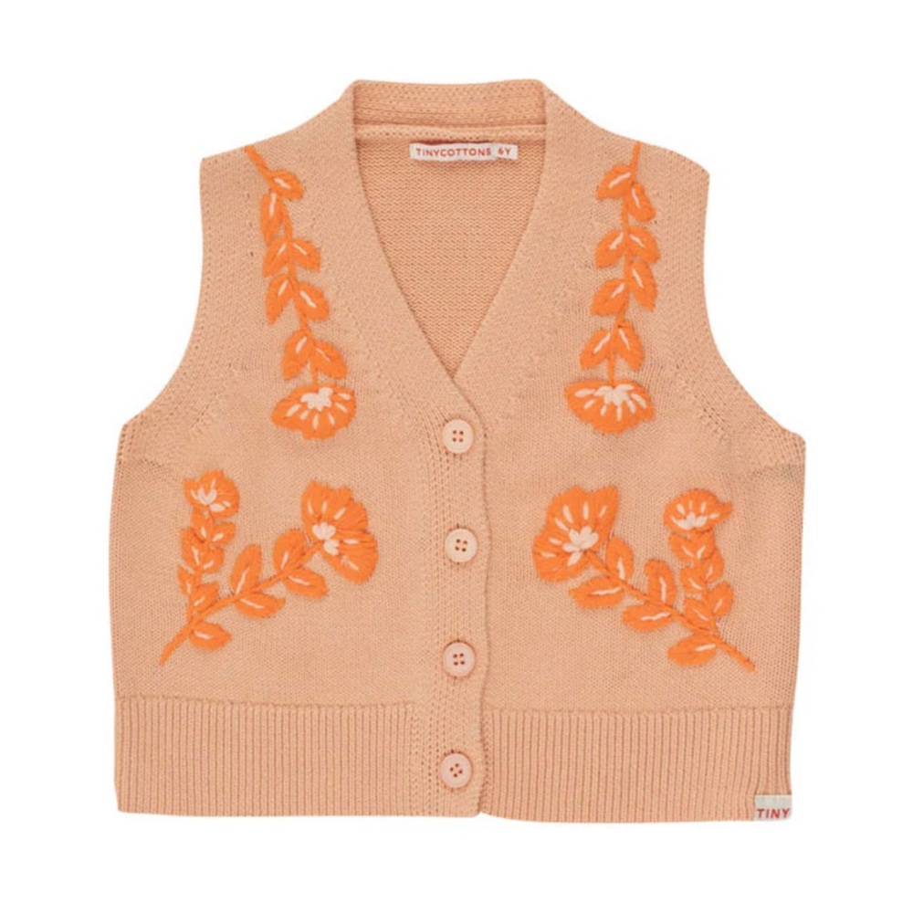Tiny Cottons Papaya Flowers Vest, size 8, BNWT